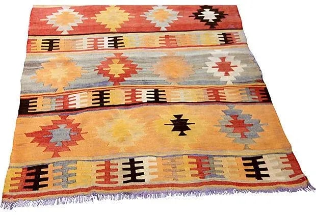 Mid-20th Century Turkish Kilim Rug - 3'6" X 8'1" - 3