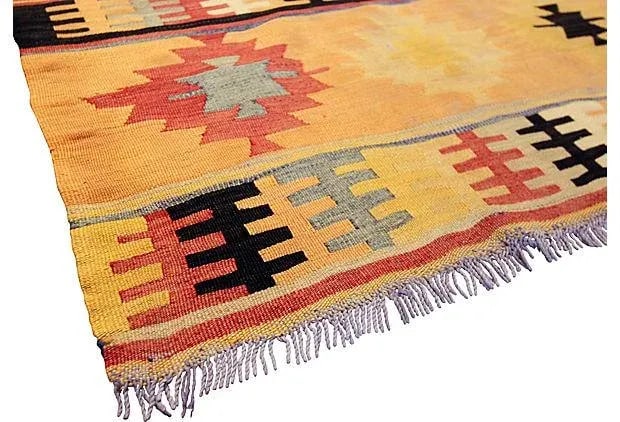 Mid-20th Century Turkish Kilim Rug - 3'6" X 8'1" - 4