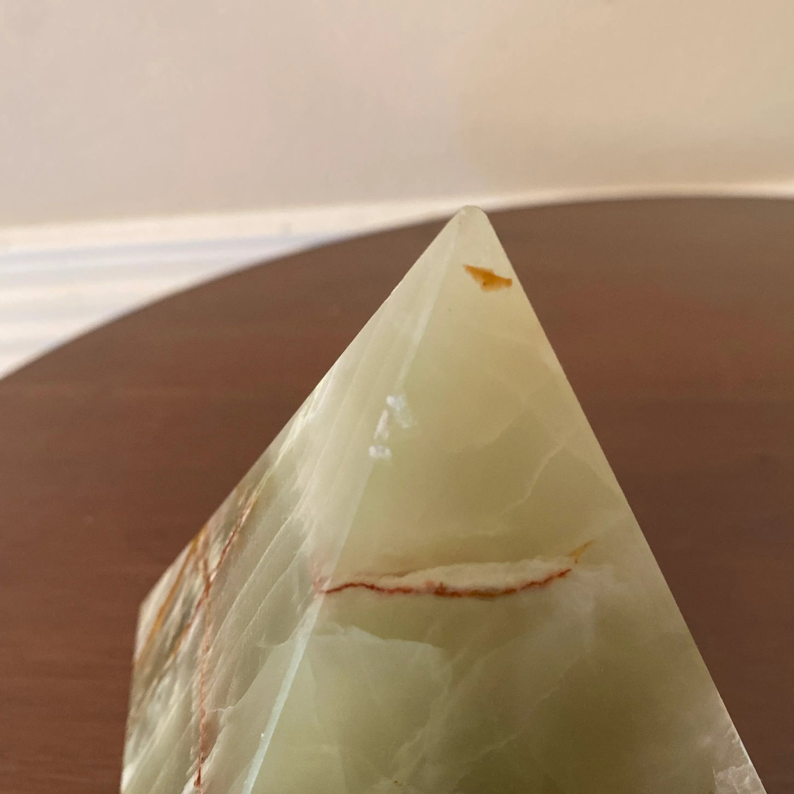 Pair of Vintage Green Onyx Pyramid Bookends - 8