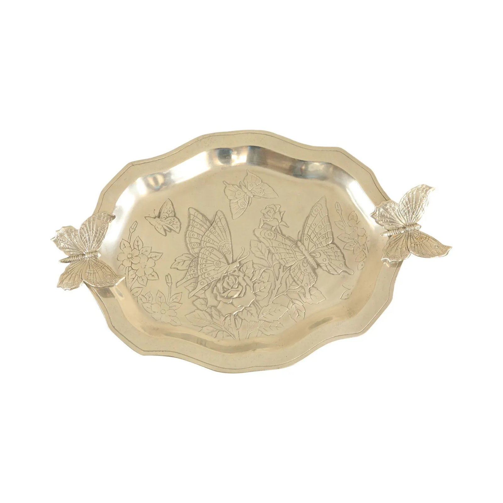 Arthur Court Aluminum Butterfly Serving Tray - 12