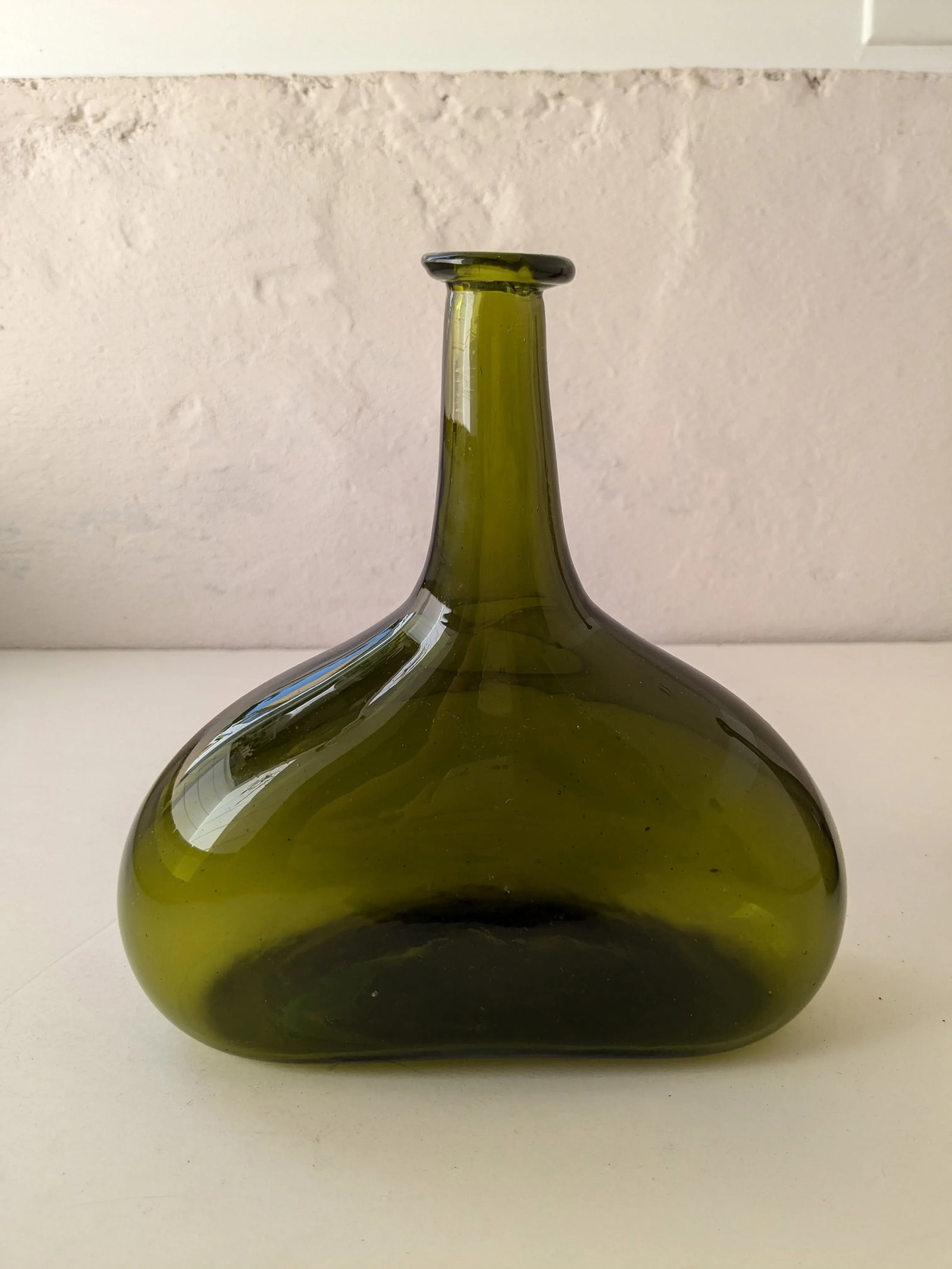 Pair of Vintage European Handblown Glass Vases - Lilac & Green - 11
