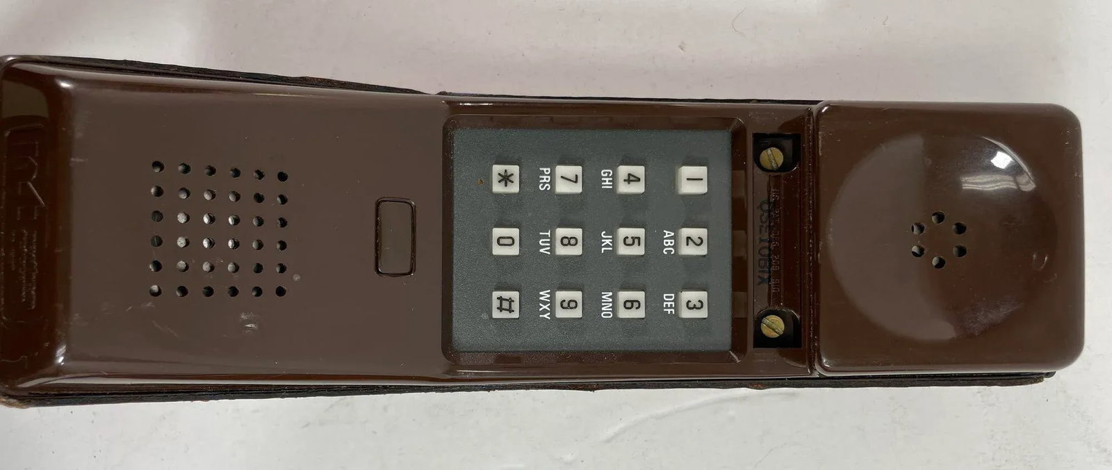 Vintage Brown Stitched Leather Covered Telephone by Contempra 1970s - 10