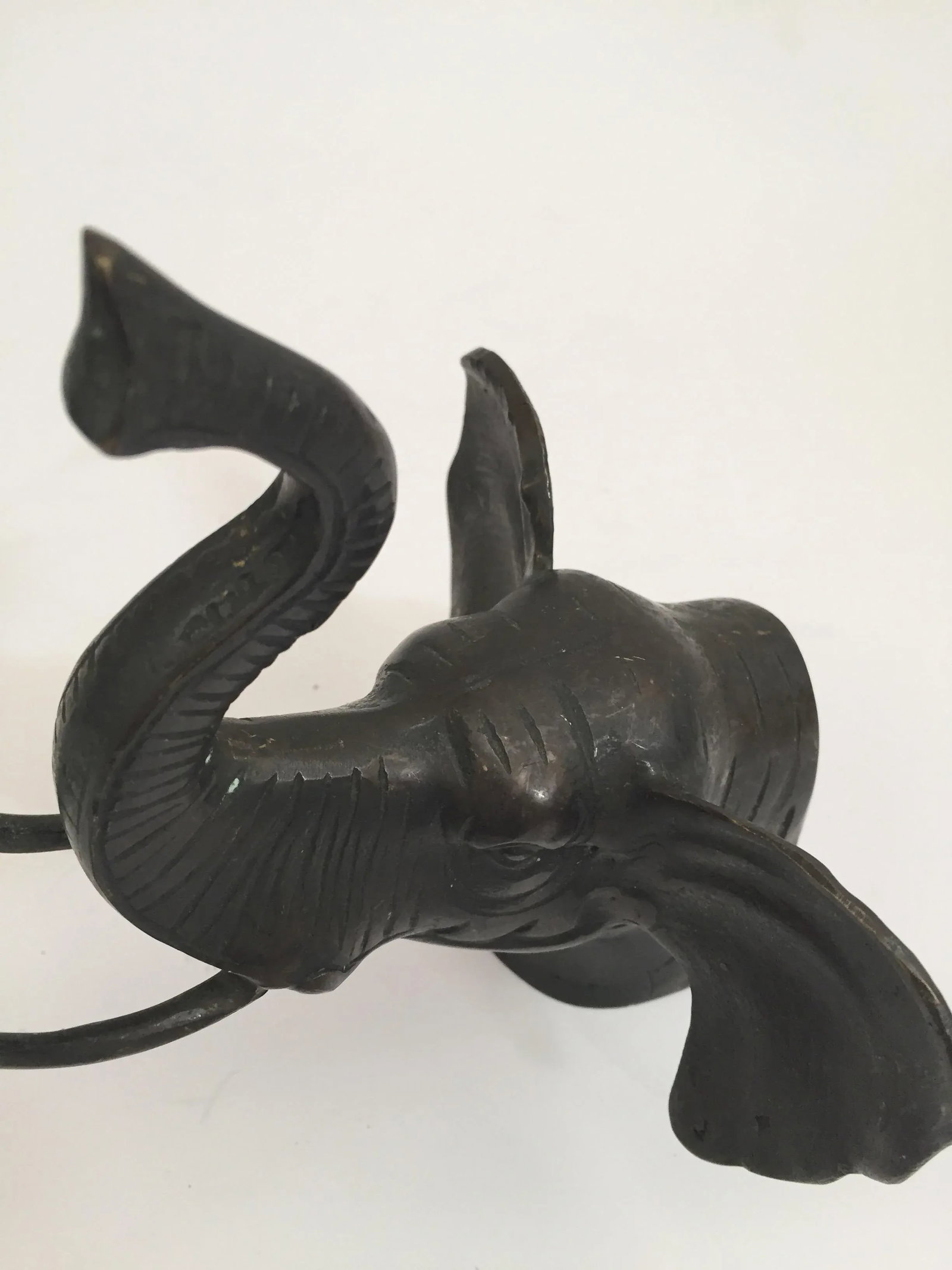 Cast Iron Elephant Heads Bookends - a Pair - 3