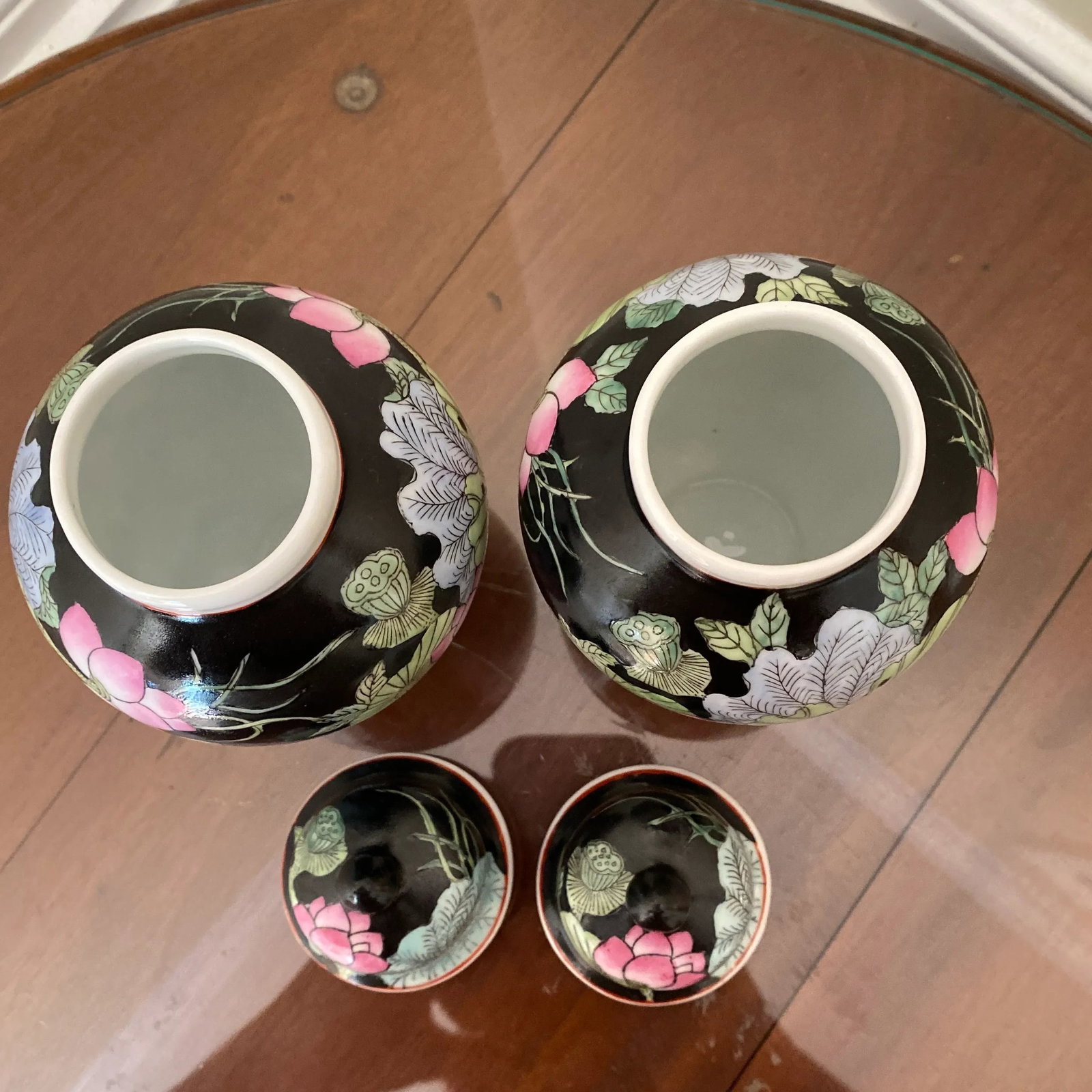 1970s Floral Japanese Ginger Jar - a Pair - 6