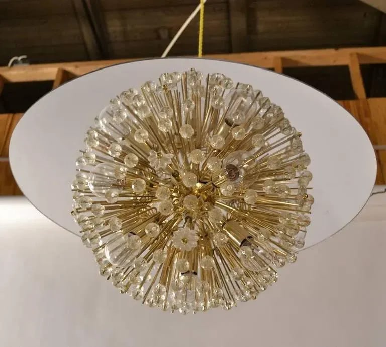 Half Ball Starburst Chandelier by Emil Stejnar - 2