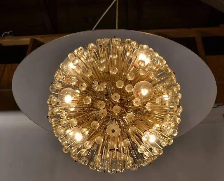 Half Ball Starburst Chandelier by Emil Stejnar - 3