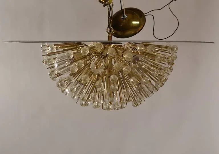 Half Ball Starburst Chandelier by Emil Stejnar - 4