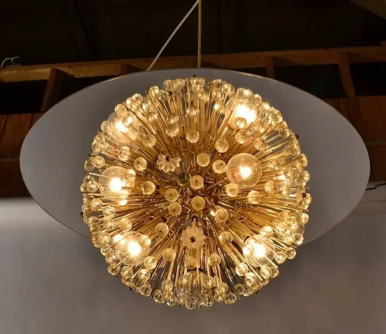 Half Ball Starburst Chandelier by Emil Stejnar - 5