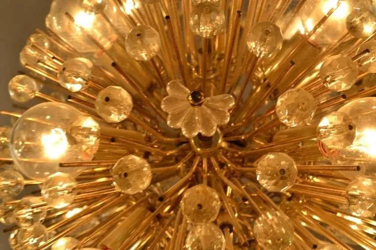 Half Ball Starburst Chandelier by Emil Stejnar - 7