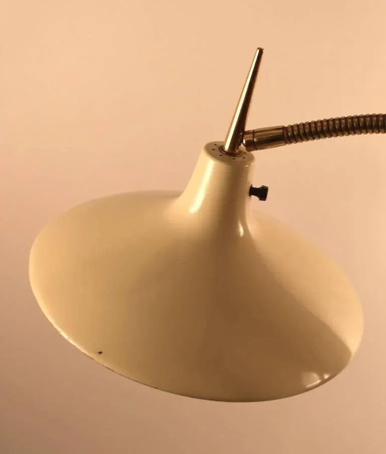 White and Brass B-683 Laurel Floor Lamp, in the Style of Gio Ponti - 8