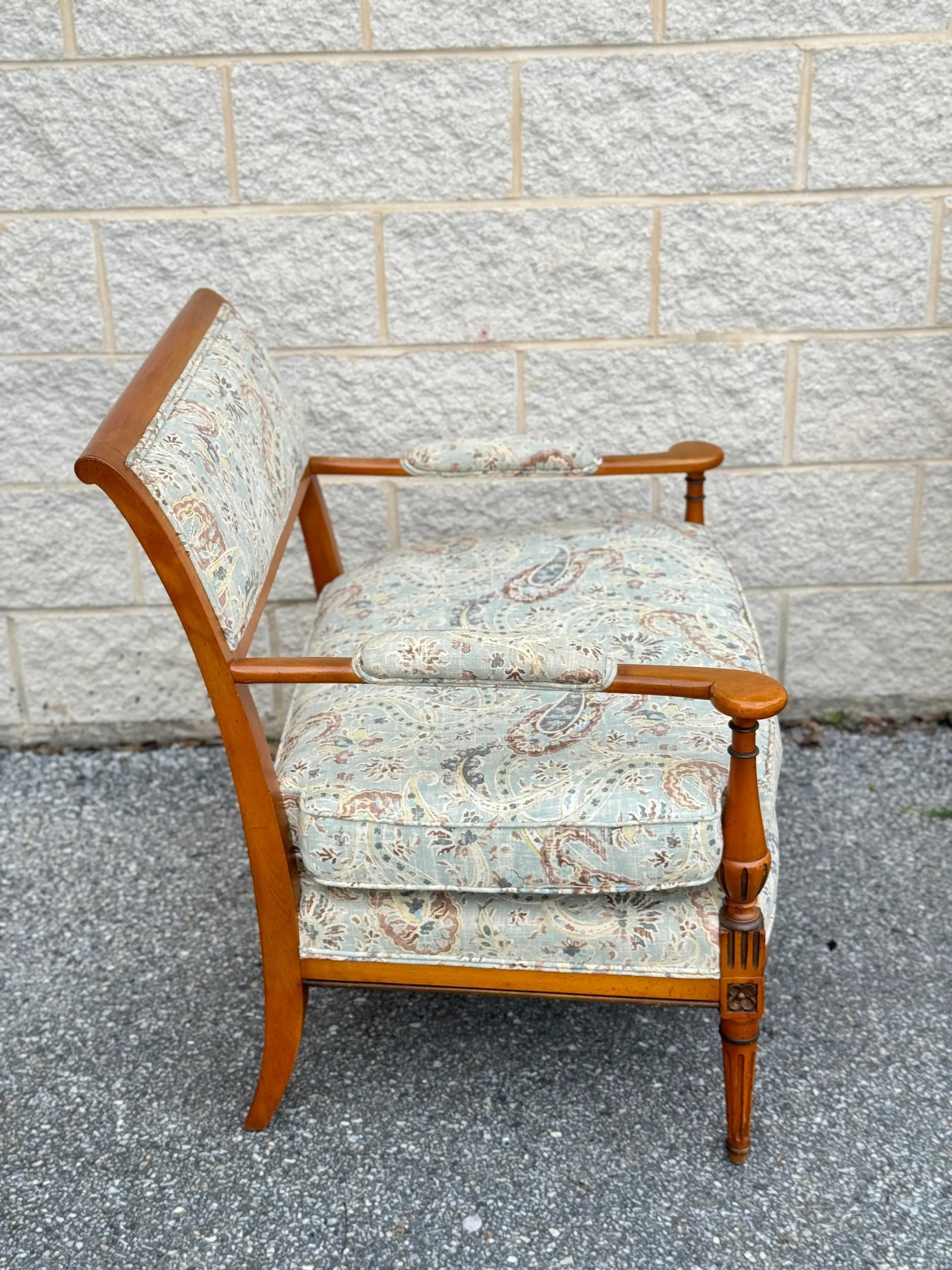 Mid 20th Century Pair of Louis XVI Style Marquis Armchairs - 6