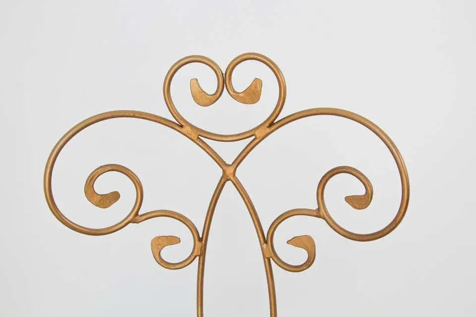 1960s Vintage Italian Gilt Iron Sculptural Chair - 10