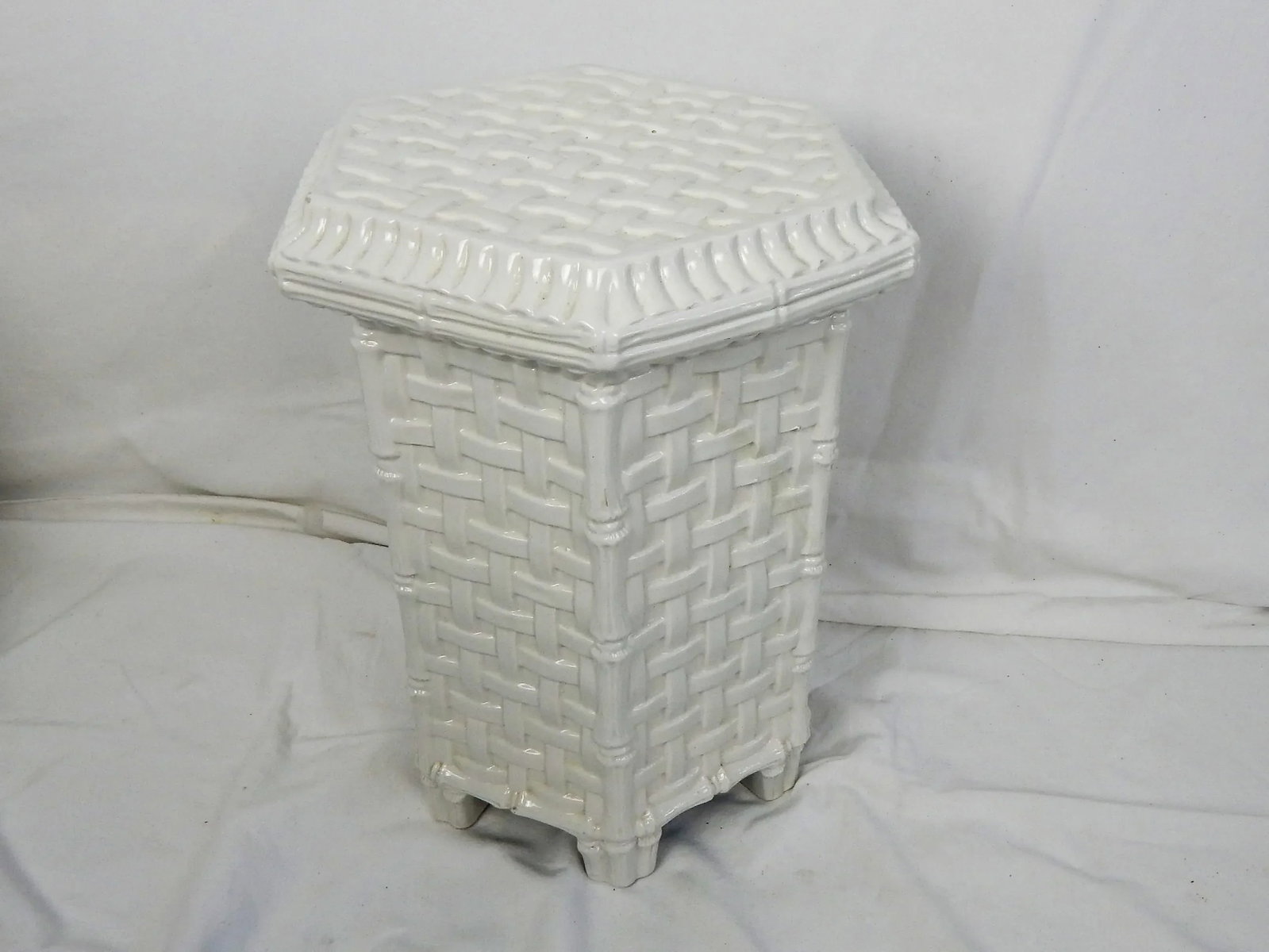 Italian Ceramic Lattice Side Table - 10