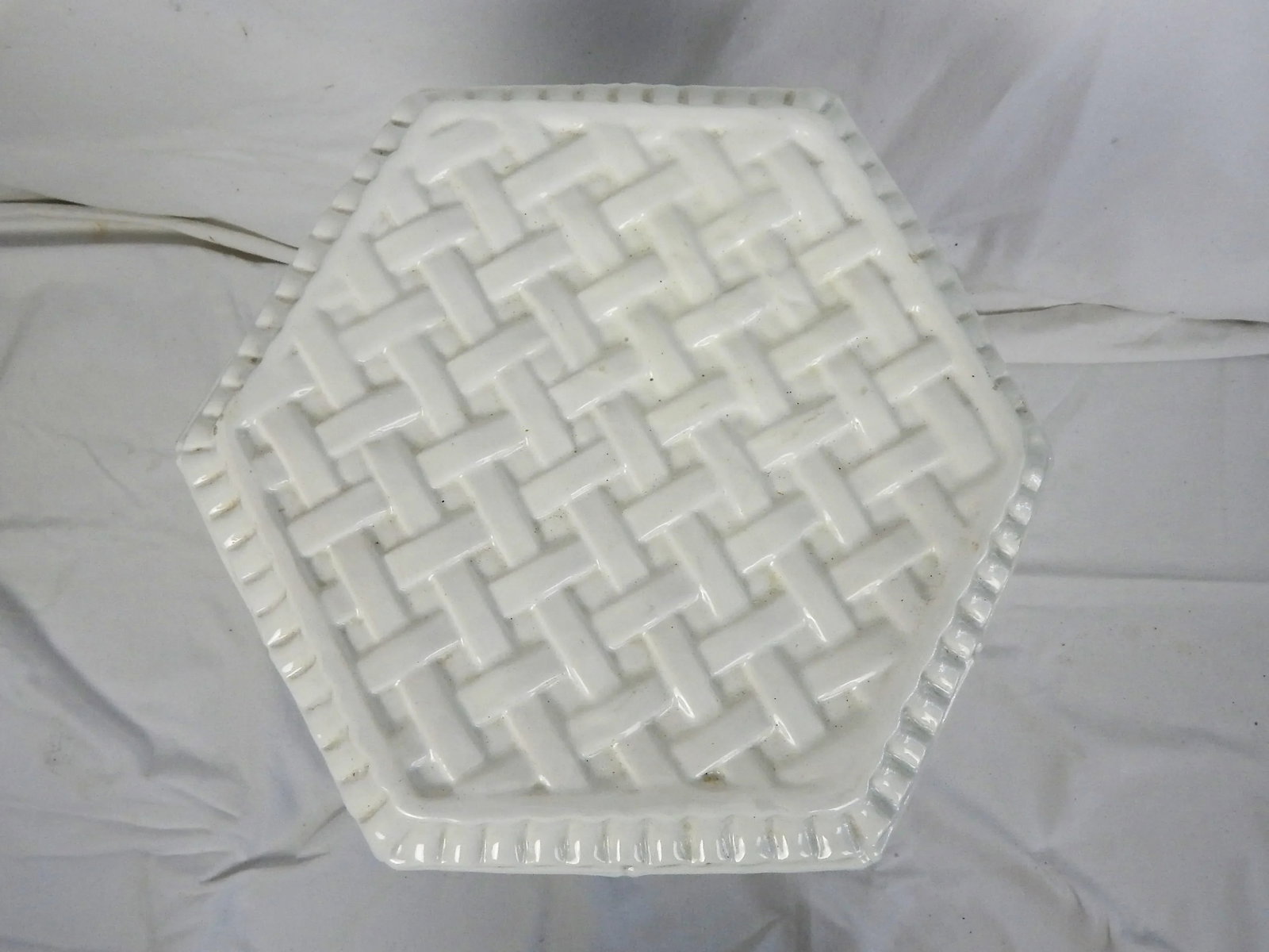 Italian Ceramic Lattice Side Table - 7