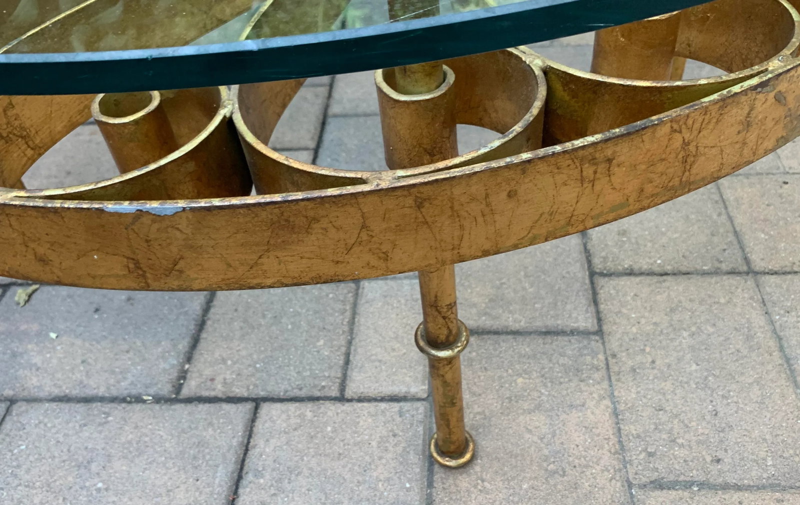 Vintage Gilt Iron Coffee Table - 3