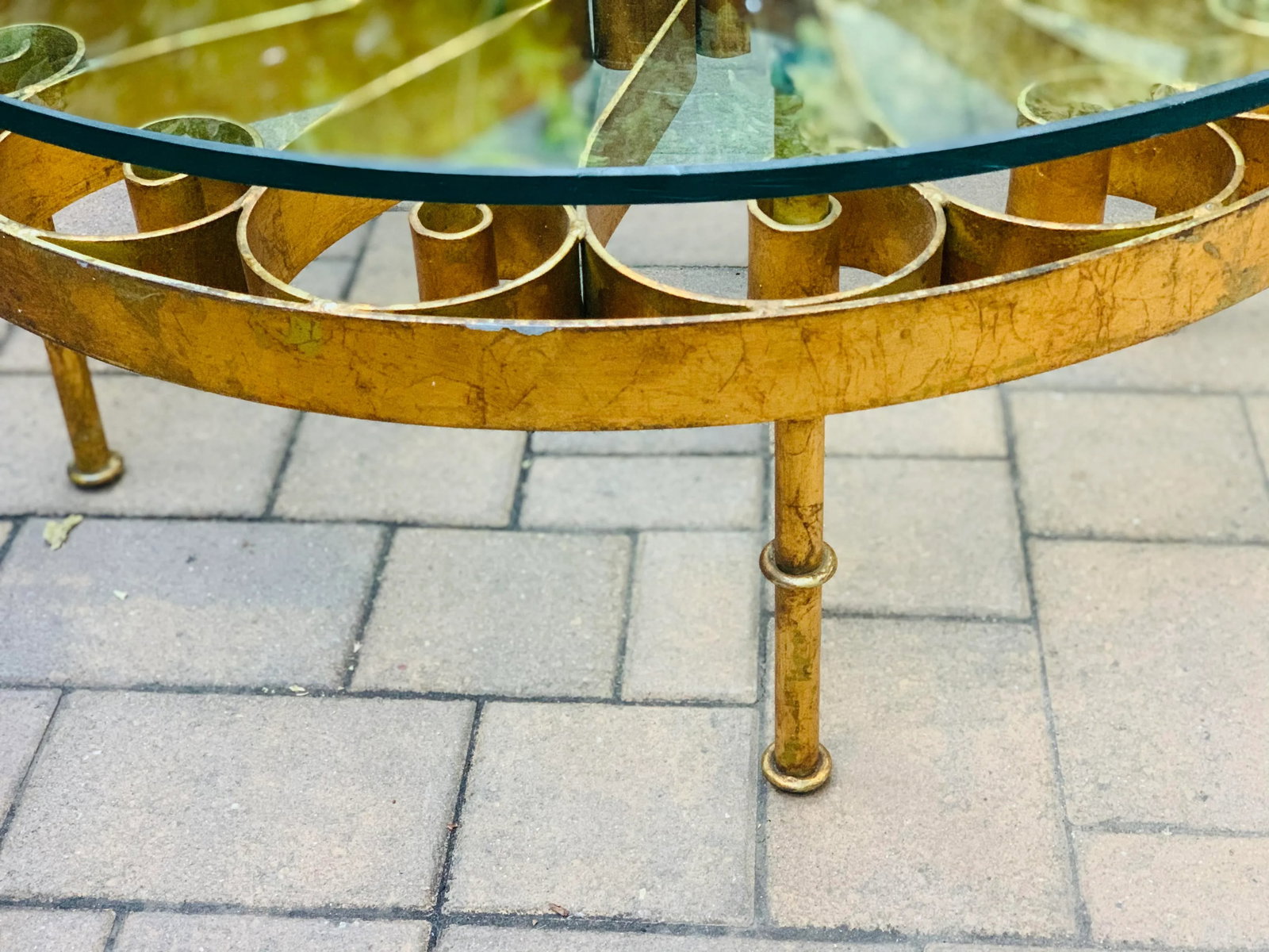 Vintage Gilt Iron Coffee Table - 4