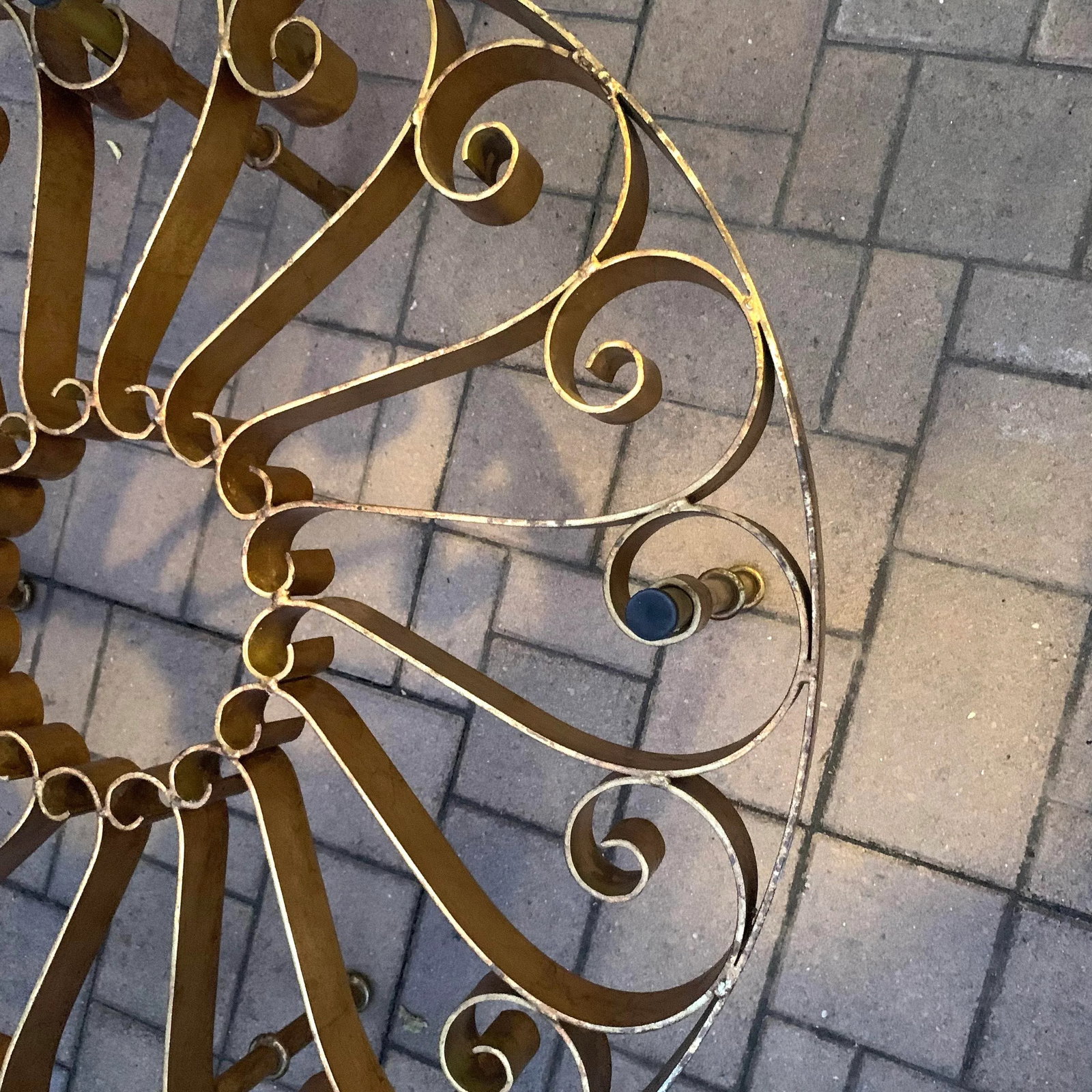 Vintage Gilt Iron Coffee Table - 6