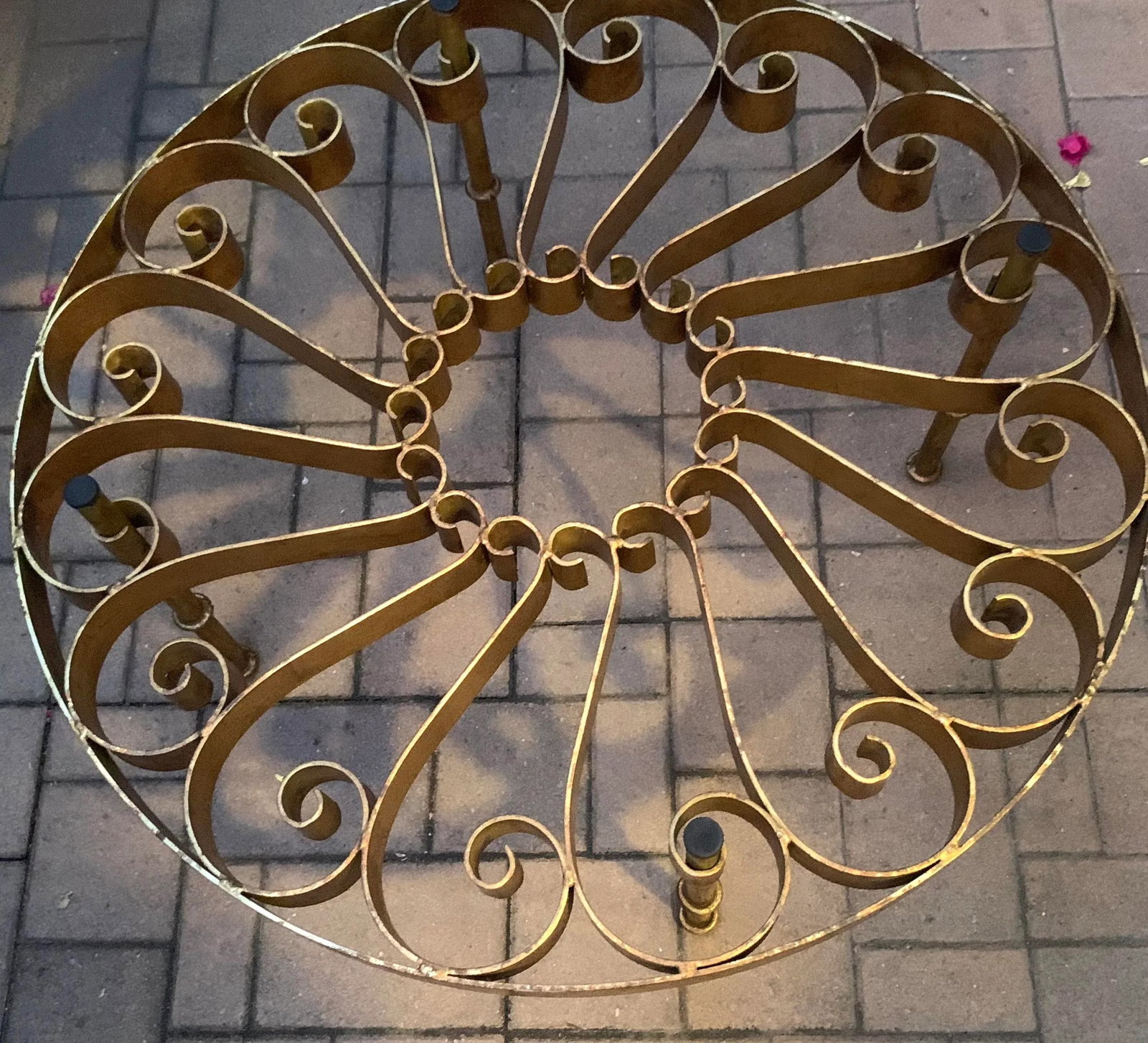 Vintage Gilt Iron Coffee Table - 9