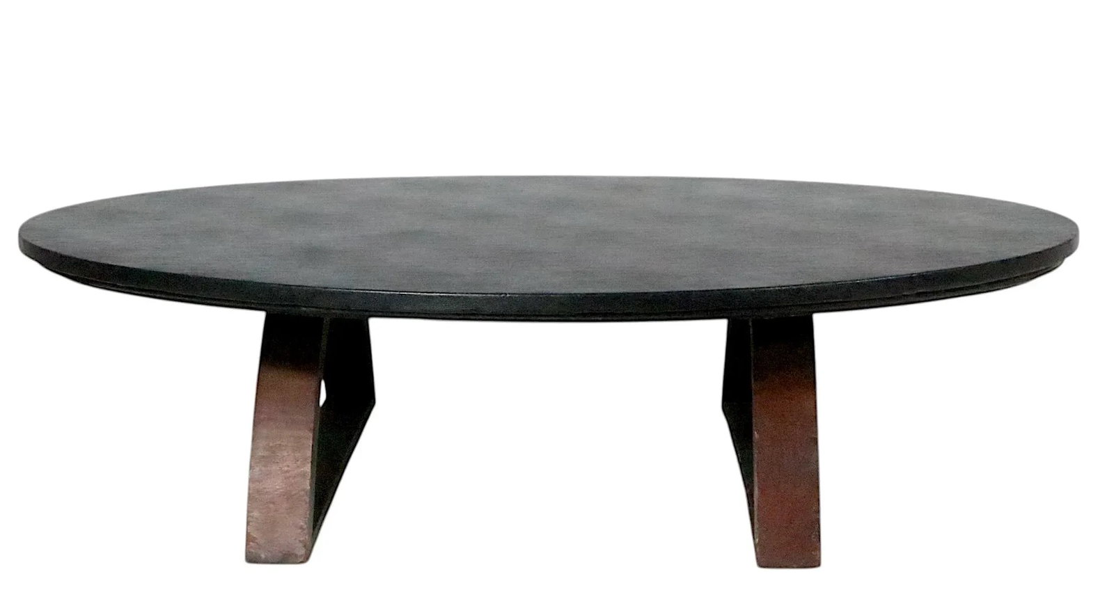 Folky Modernist Oval Coffee Table - 7