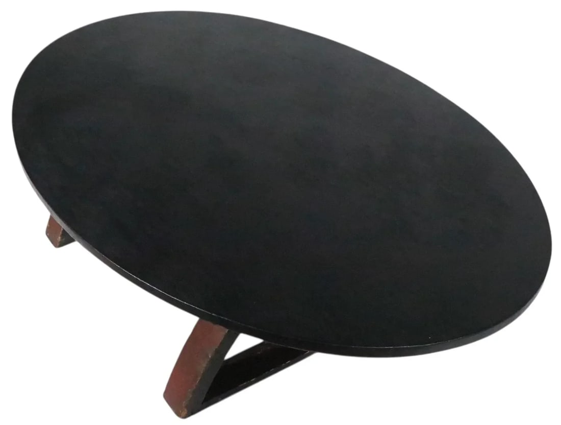 Folky Modernist Oval Coffee Table - 8