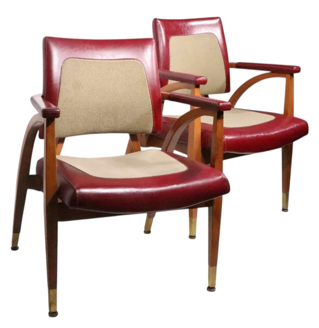 Mid Century Lounge Chairs by the Boling Chair Co. Circa 1964 - Set of 2 - 9
