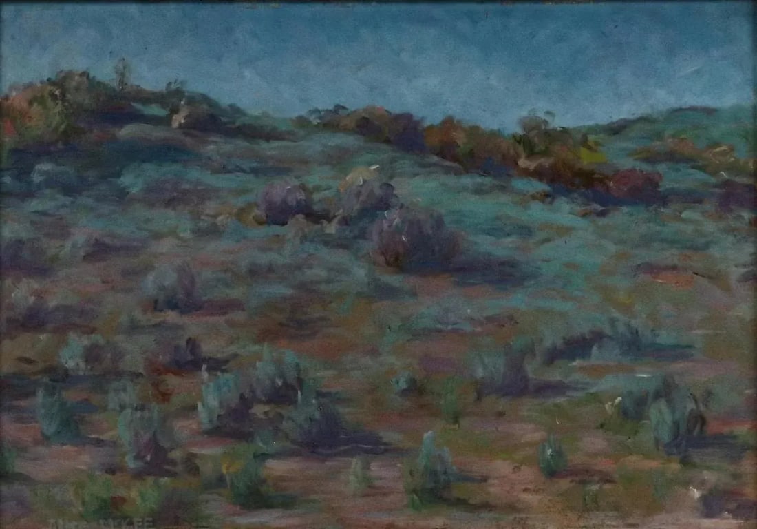 Alice McKee Cumming (American 1890 - 1965) Western Colorado Dusk Landscape Oil Painting Signed & Dat - 2