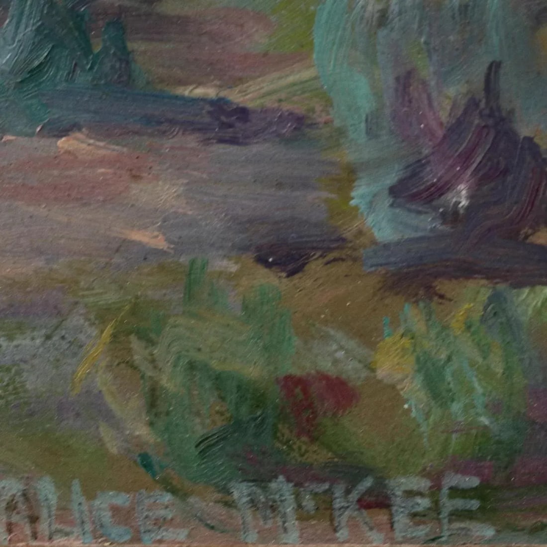 Alice McKee Cumming (American 1890 - 1965) Western Colorado Dusk Landscape Oil Painting Signed & Dat - 8