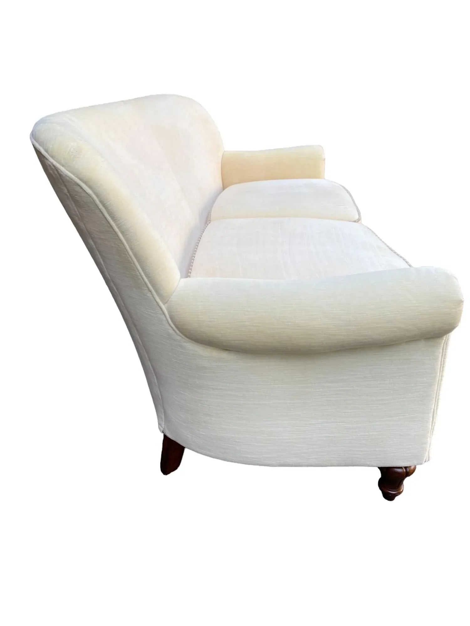 Century Furniture White Sofa With Piping - 2