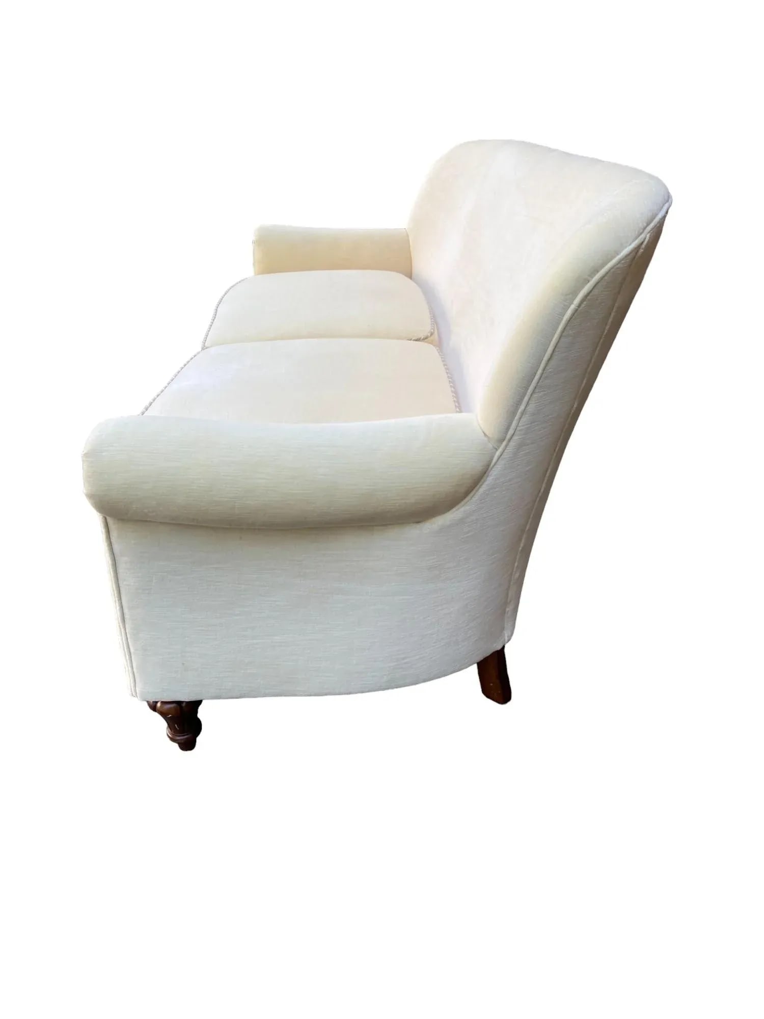 Century Furniture White Sofa With Piping - 3