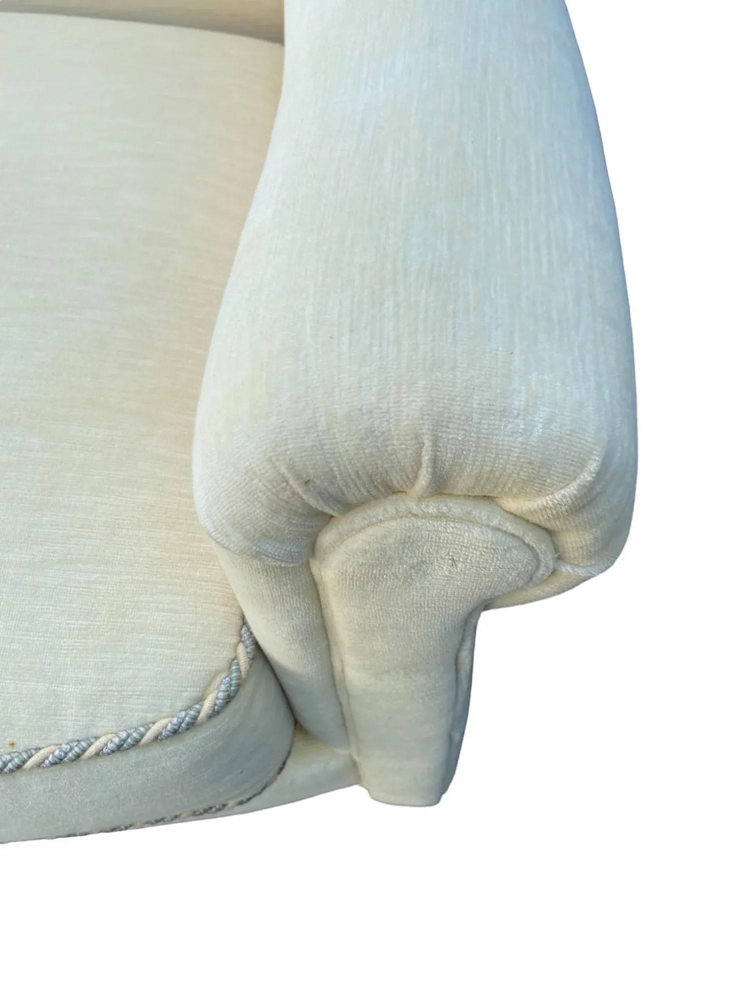 Century Furniture White Sofa With Piping - 8
