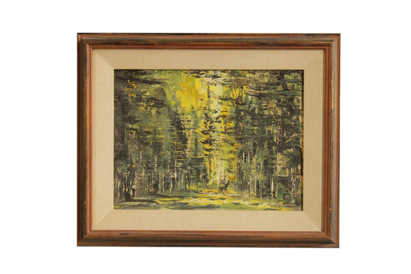 D. Seaver Framed Mid Century Modern Oil Painting"Yosemite" - 13
