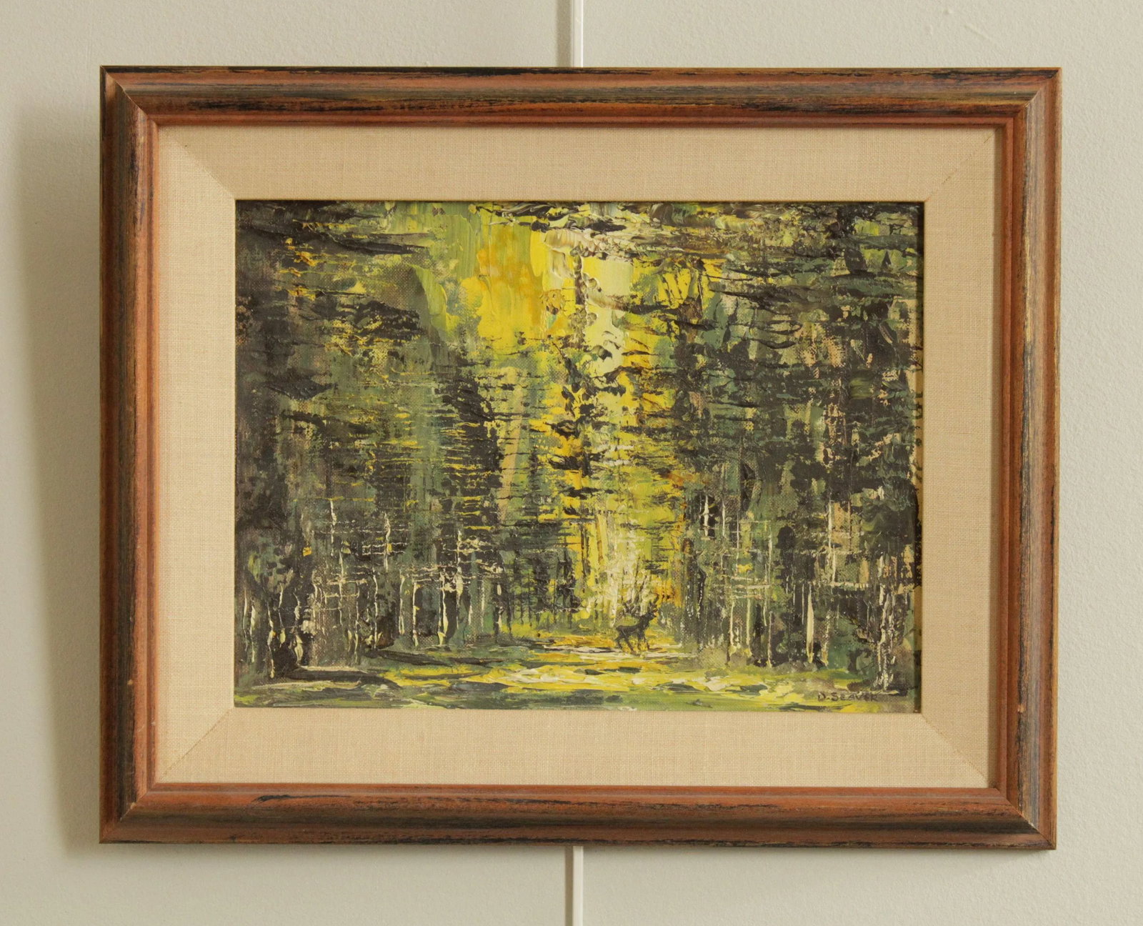 D. Seaver Framed Mid Century Modern Oil Painting"Yosemite" - 2