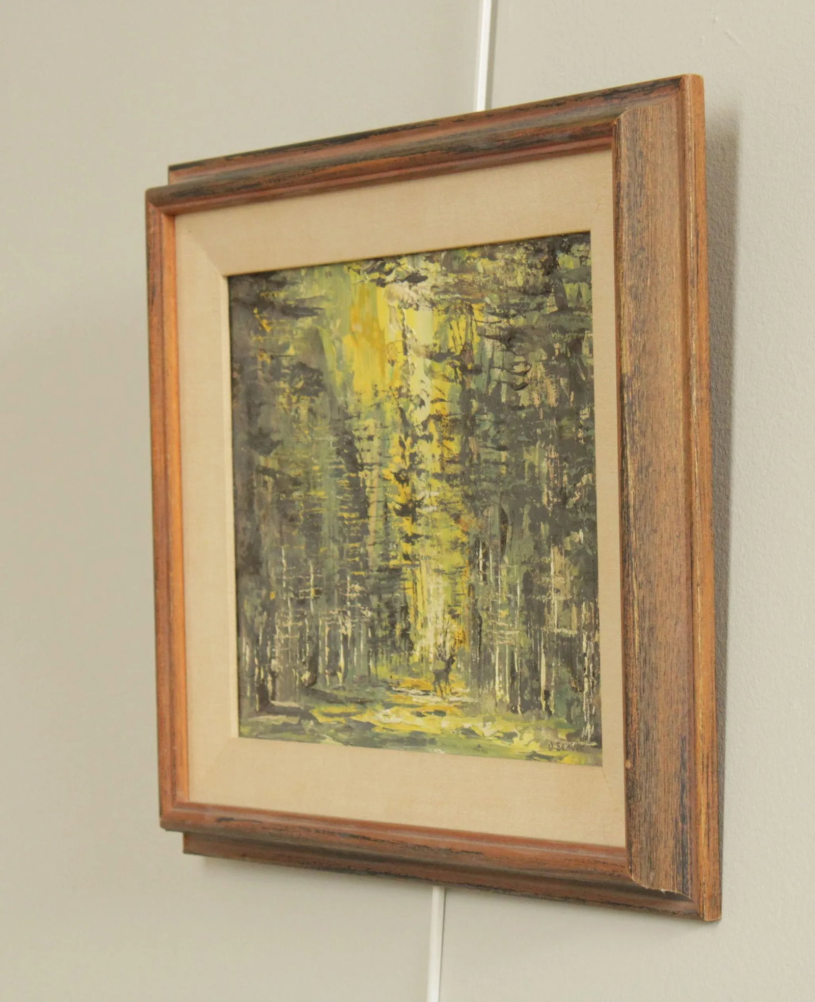 D. Seaver Framed Mid Century Modern Oil Painting"Yosemite" - 3