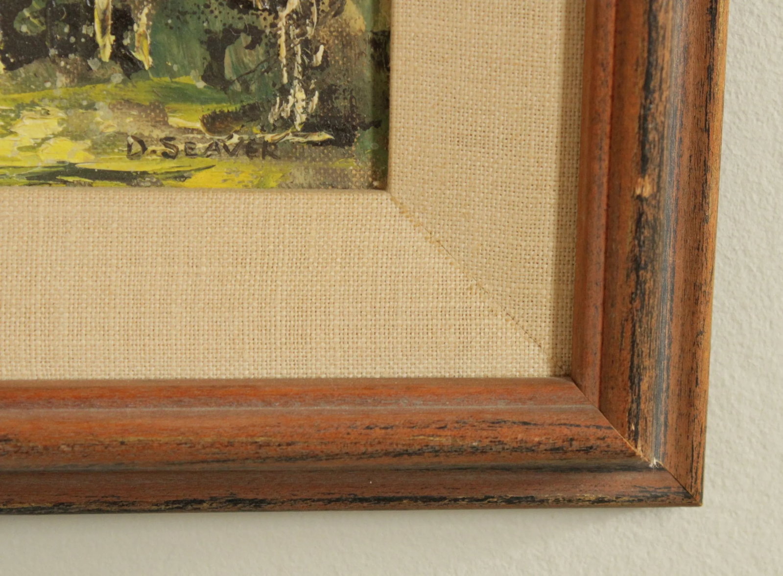 D. Seaver Framed Mid Century Modern Oil Painting"Yosemite" - 8