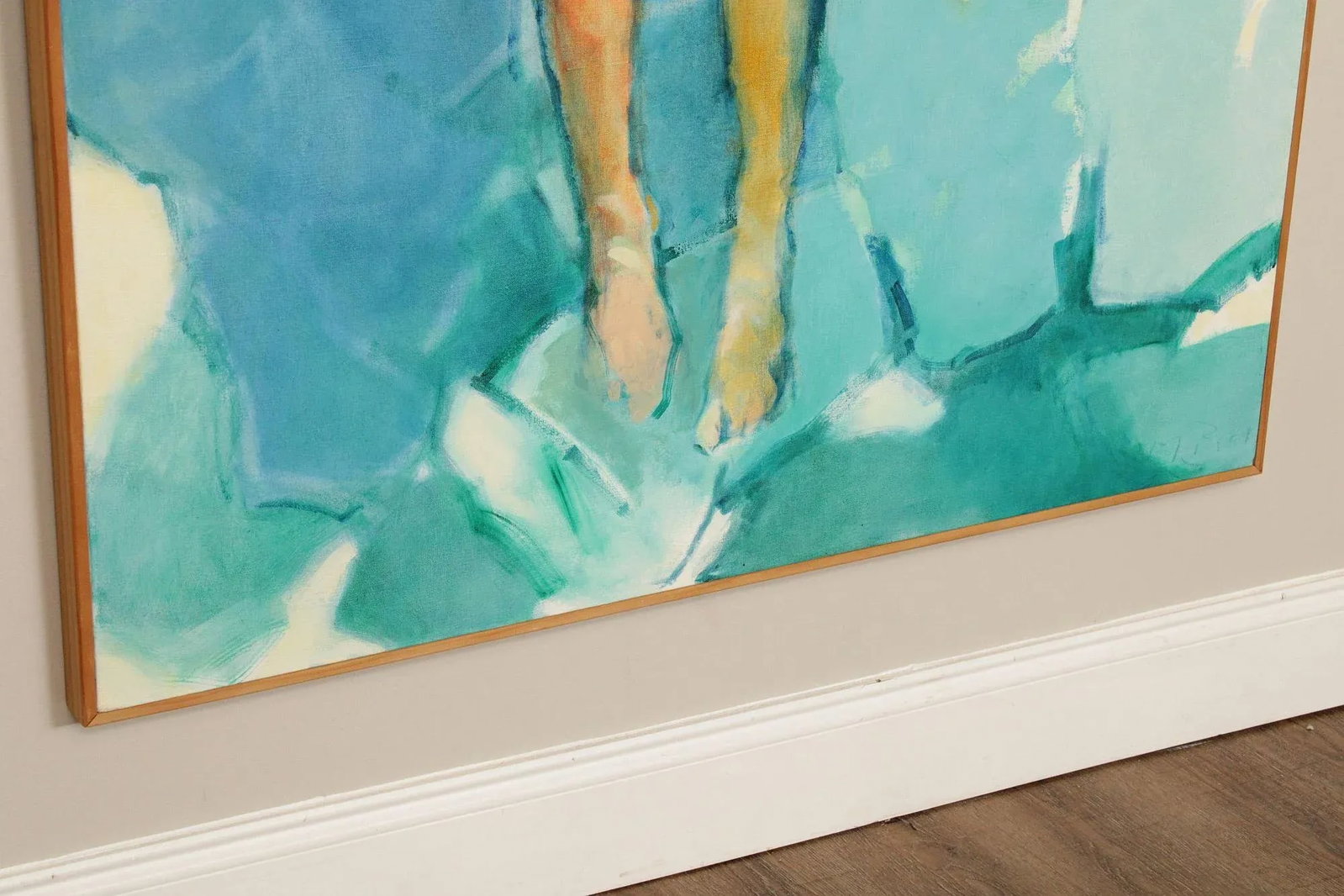 Malcolm Bray Contemporary Oil Painting, 'Boy Floating' - 12