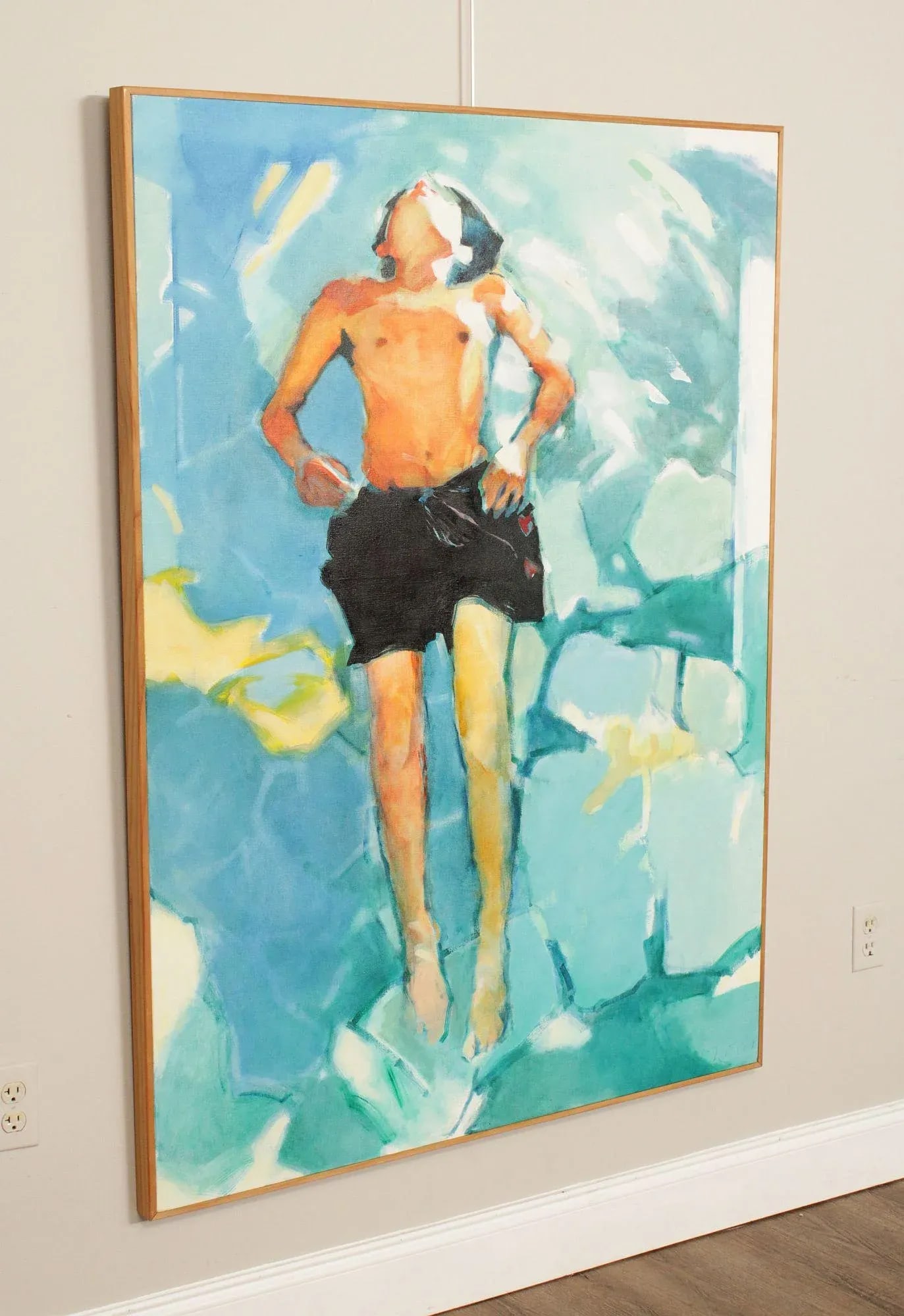 Malcolm Bray Contemporary Oil Painting, 'Boy Floating' - 3