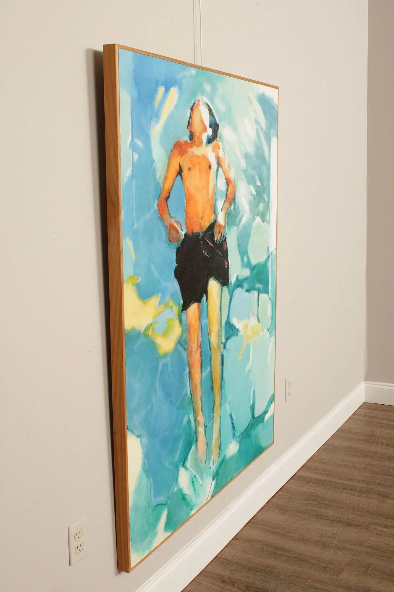 Malcolm Bray Contemporary Oil Painting, 'Boy Floating' - 4