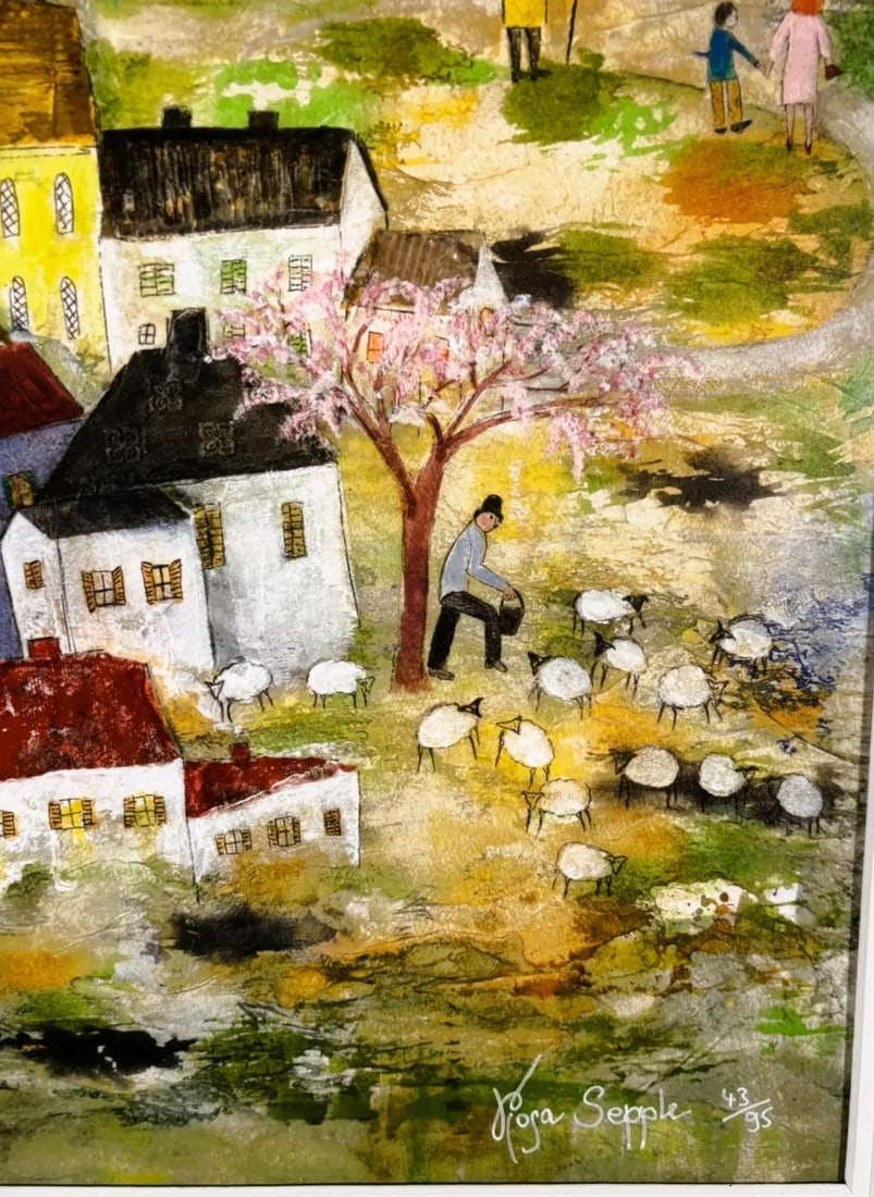 Rosa Sepple "The Cove" Signed Limited Edition Coastal Village Print - 11