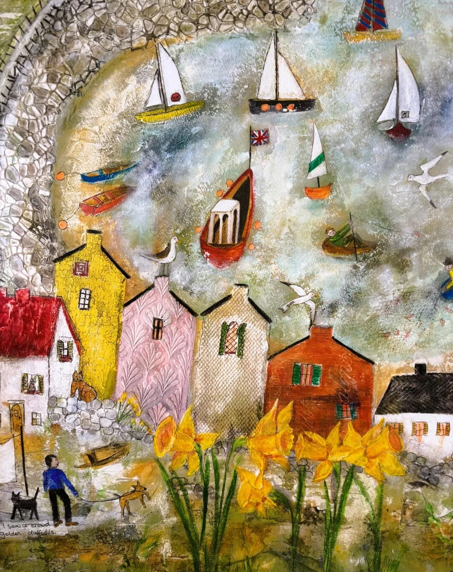 Rosa Sepple "The Cove" Signed Limited Edition Coastal Village Print - 7