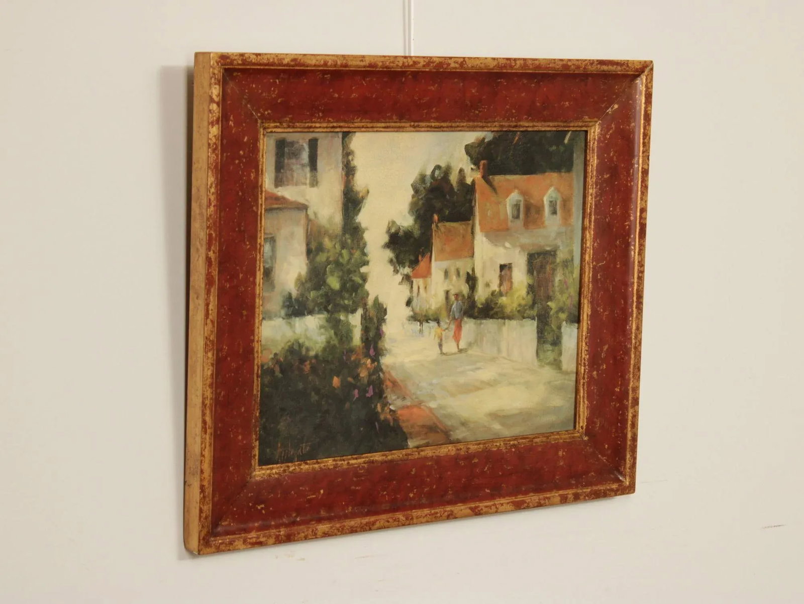 Barbara Applegate Impressionist Style Framed Print on Board, 'On Sea Street' - 3