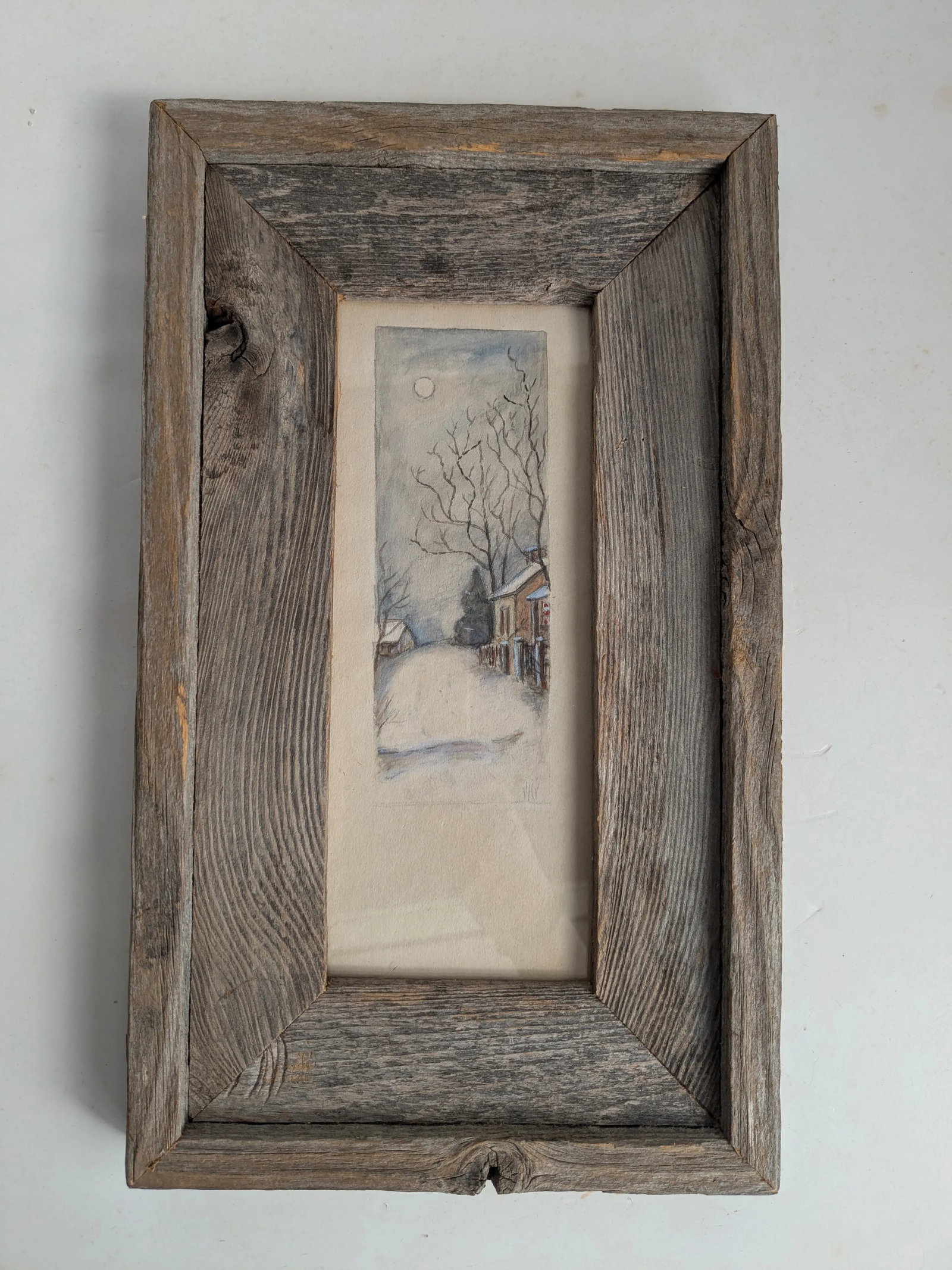 w.c. Vincent Framed House Scene Framed Pencil Drawing - 3