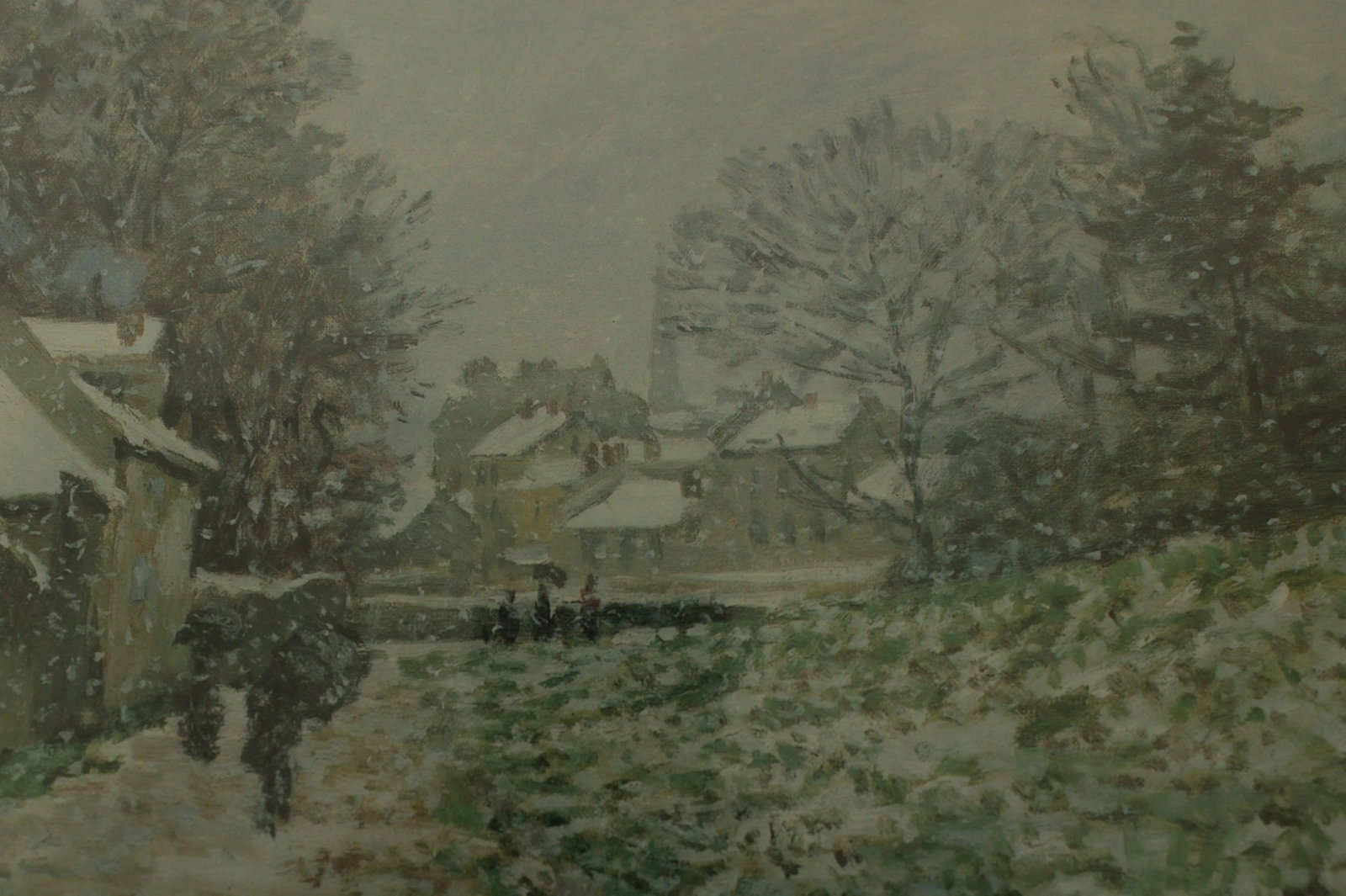 Custom Framed Impressionist Art Print Winter Scene - 10
