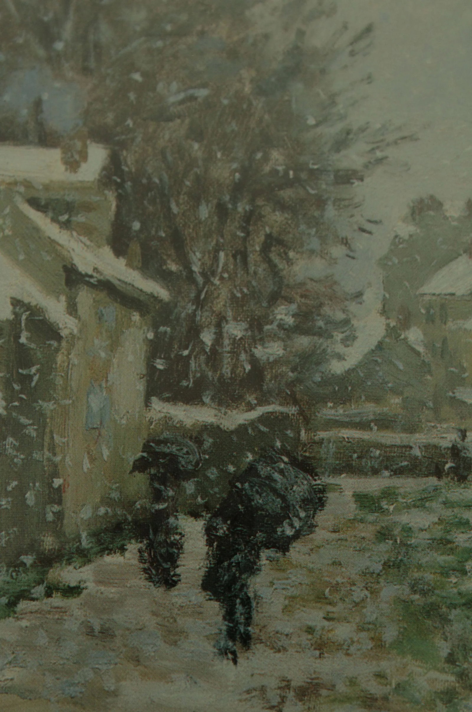 Custom Framed Impressionist Art Print Winter Scene - 11