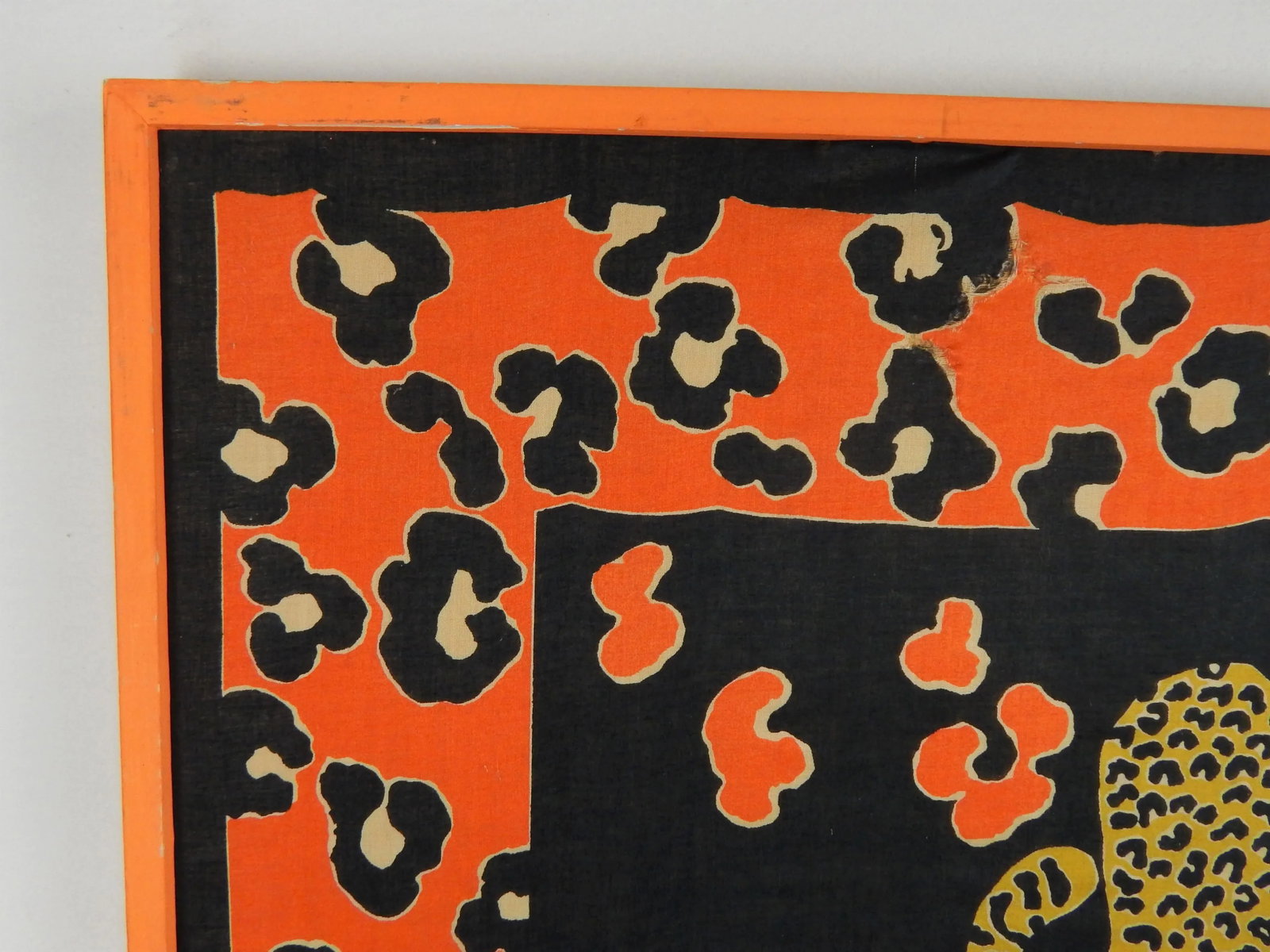 Blocked Cotton Batik Textile Art - Leopards - 7