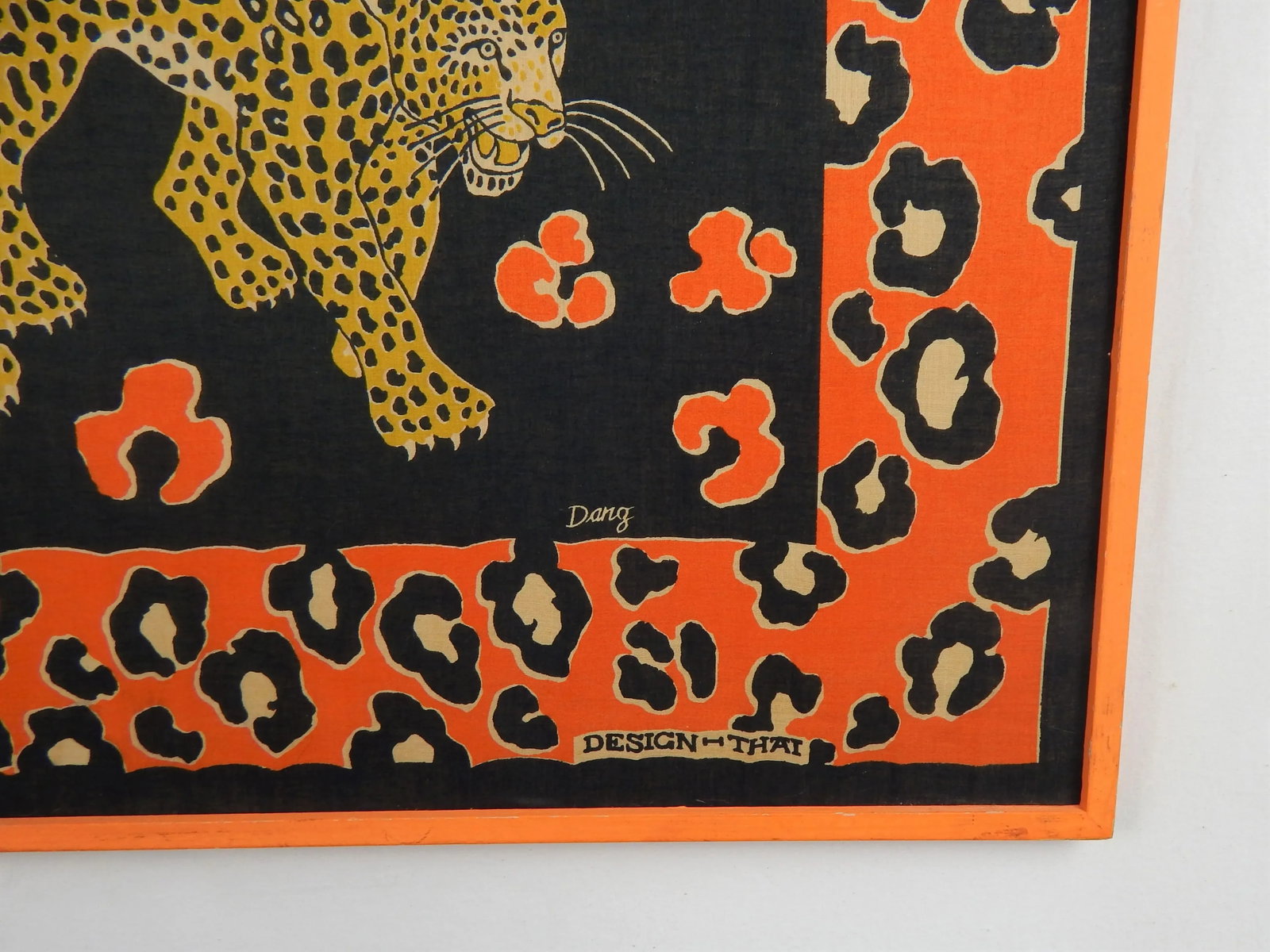 Blocked Cotton Batik Textile Art - Leopards - 8