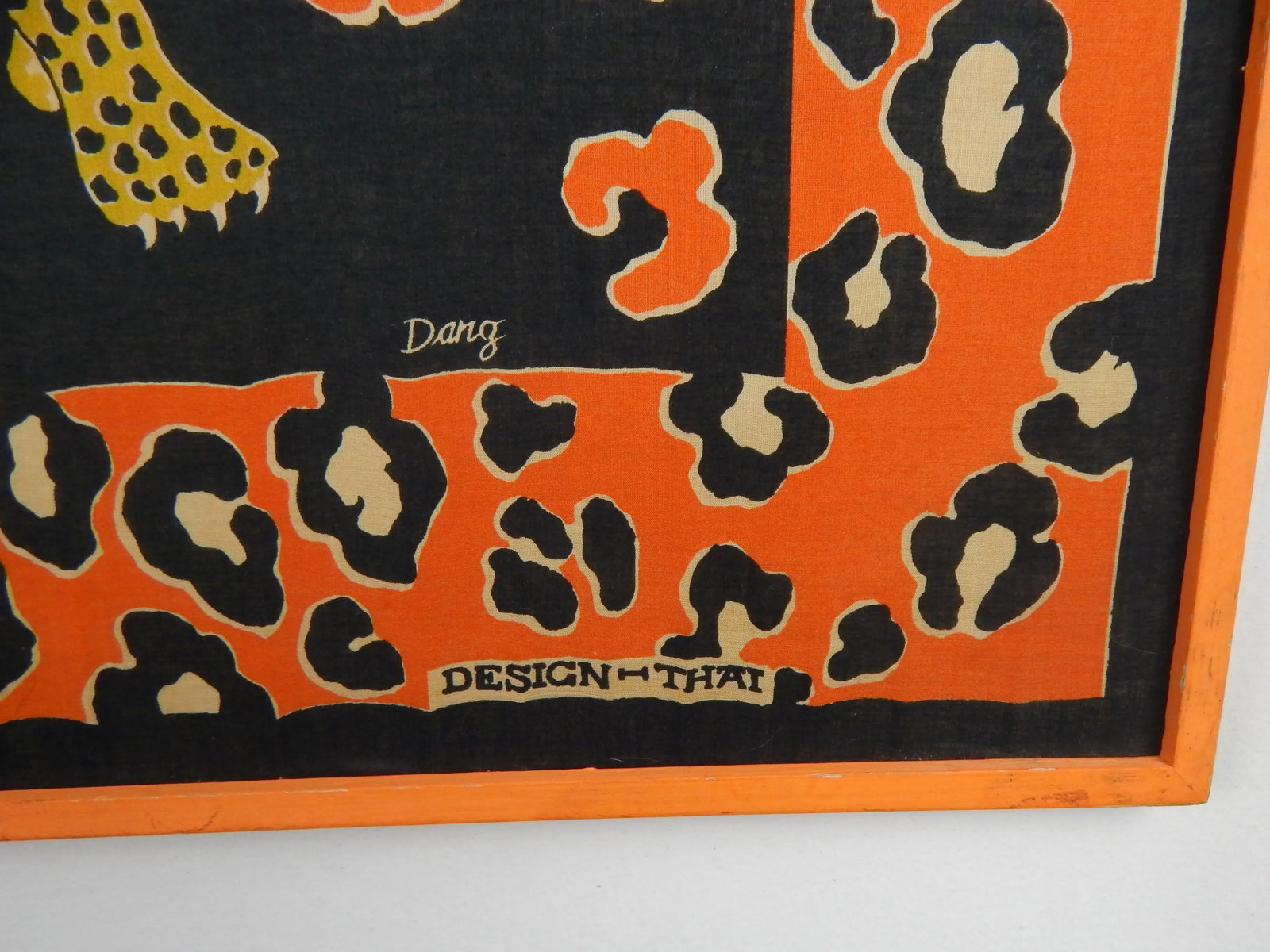 Blocked Cotton Batik Textile Art - Leopards - 9