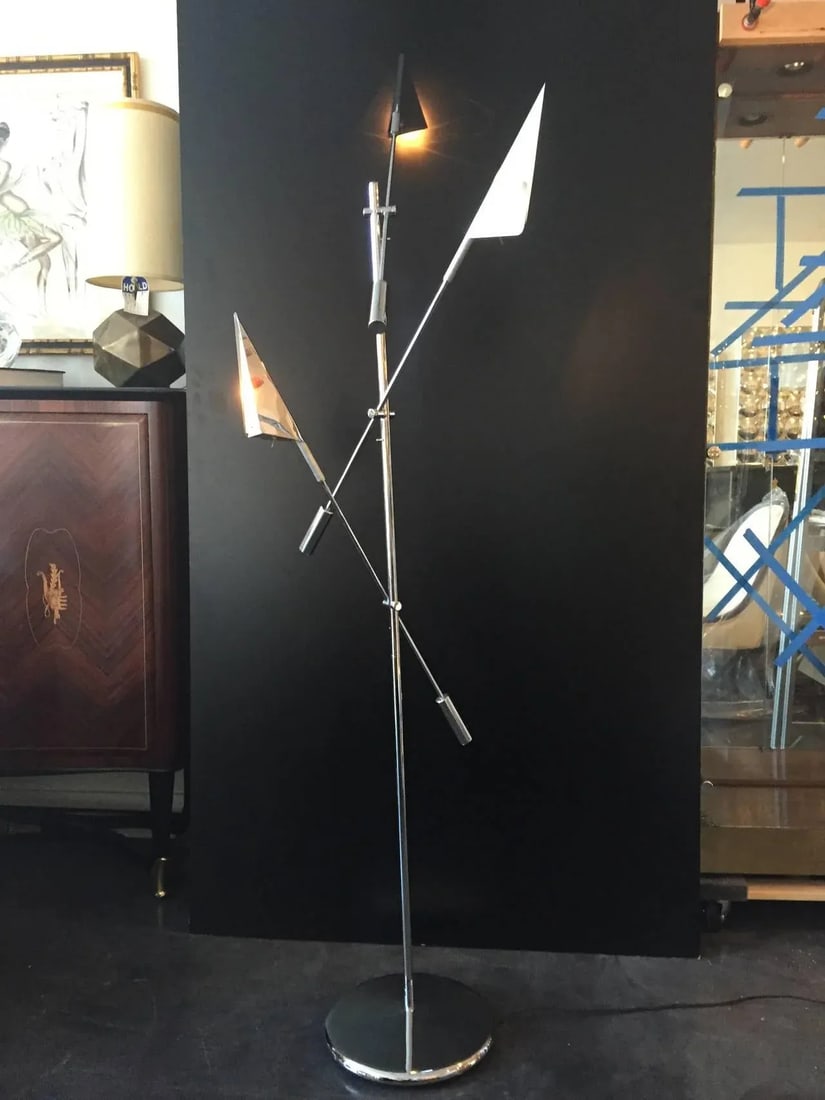 Chrome Floor Lamp by Harry Allen for Kovacs Lighting - 2