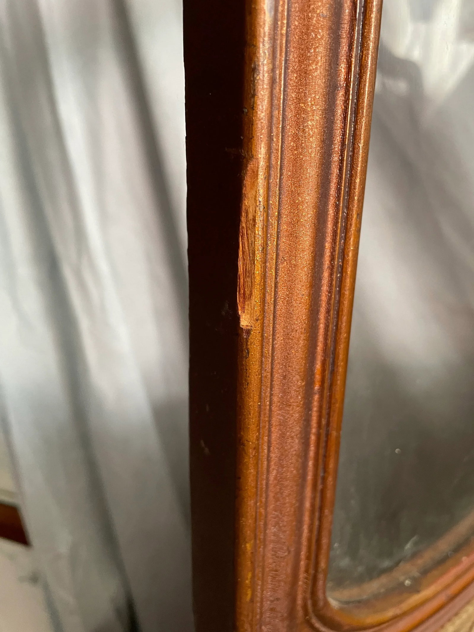 Late 19th Century French Tapestry 3 Panel Room Carved Wood Divider/Screen Glass Window - 7