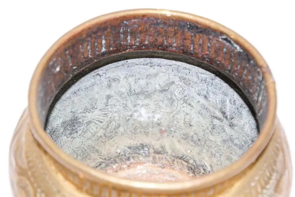 Middle Eastern Islamic Brass Bowl With Egyptian Scene - 6