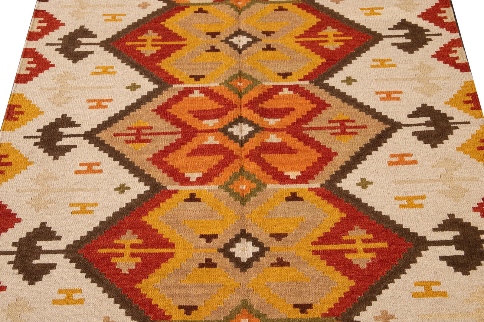 21st Century Modern Kilim Rug 4 '9'' X 6' 7''. - 11